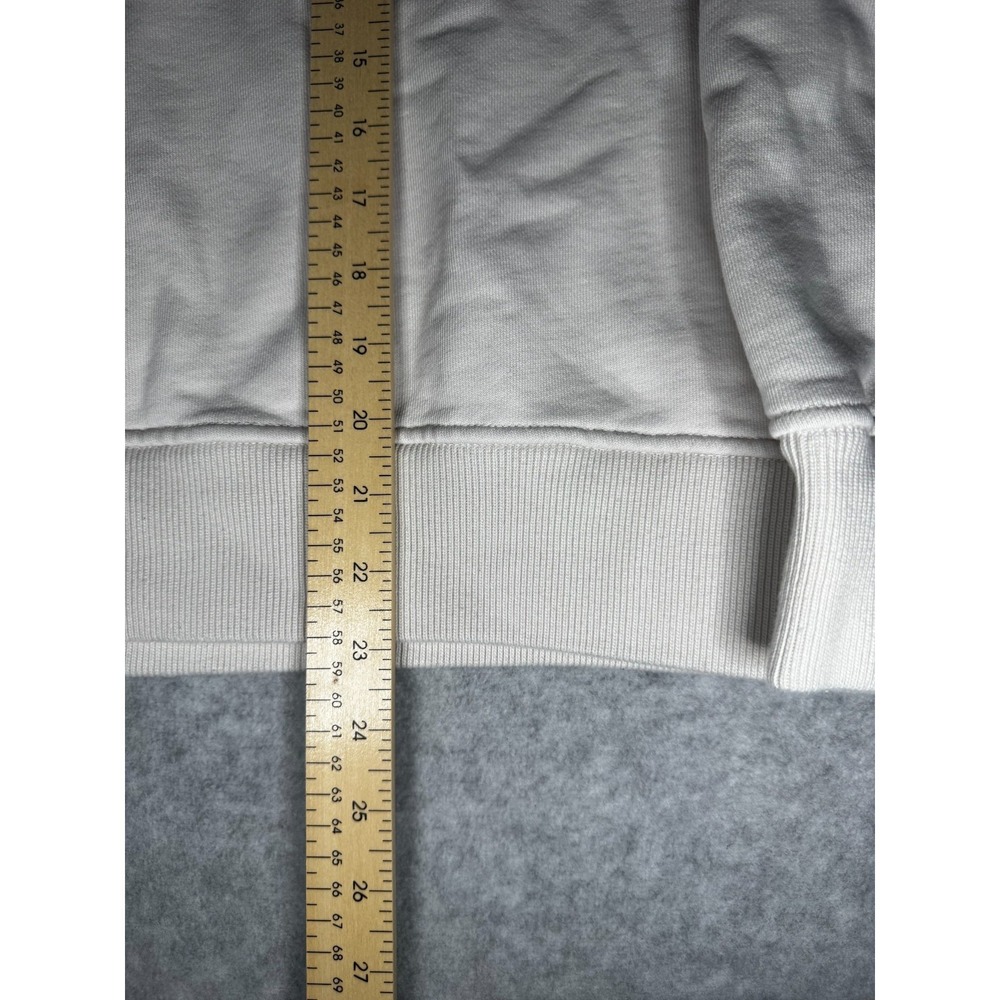 Abercrombie & Fitch Premium Polished White S Collard sweatshirt Preppy Coastal - Picture 5 of 10